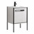 Fine Fixtures Oakville Vanity Cabinet 24 Inch - Mild Grey Oak With Black Hardware - OK24MO
