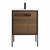 Fine Fixtures Oakville Vanity Cabinet 24 Inch - Walnut Ebony With Black Hardware - OK24WB