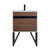 Fine Fixtures Alpine Wall Hung Vanity Cabinet 24 Inch Wide - Brown Walnut