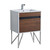 Fine Fixtures Alpine Wall Hung Vanity Cabinet 24 Inch Wide - Brown Walnut