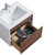 Fine Fixtures Alpine Wall Hung Vanity Cabinet 24 Inch Wide - Brown Walnut