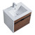 Fine Fixtures Alpine Wall Hung Vanity Cabinet 24 Inch Wide - Brown Walnut