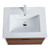 Fine Fixtures Alpine Wall Hung Vanity Cabinet 24 Inch Wide - Brown Walnut
