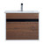 Fine Fixtures Alpine Wall Hung Vanity Cabinet 24 Inch Wide - Brown Walnut