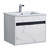 Fine Fixtures Alpine Wall Hung Vanity Cabinet 24 Inch Wide - White Marble
