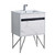 Fine Fixtures Alpine Wall Hung Vanity Cabinet 24 Inch Wide - White Marble