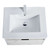 Fine Fixtures Alpine Wall Hung Vanity Cabinet 24 Inch Wide - White Marble