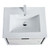 Fine Fixtures Alpine Wall Hung Vanity Cabinet 24 Inch Wide - White Marble - OPAL24WM2