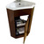 Fine Fixtures Englewood Wenge Corner Vanity Cabinet - 22" Outer / 16 3/4" Inside