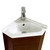 Fine Fixtures Englewood Wenge Corner Vanity Cabinet - 22" Outer / 16 3/4" Inside