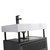 Fine Fixtures Dakota Vanity Cabinet 24 Inch Wide - Rock Grey With Black Hardware - DA24RG-DAH24BL-VEA2418W