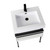Fine Fixtures Dakota Vanity Cabinet 24 Inch Wide - White With Black Hardware - DA24WH-DAH24BL-VEA2418W