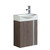 Fine Fixtures CO16GTSET Compacto Full Set 16 Inch Wide Wall Hung Vanity Cabinet, Sink And Mirror