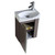 Fine Fixtures Compacto Full Set 16 Inch Wide Wall Hung Vanity Cabinet, Sink And Mirror - CO16GTSET