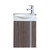 Fine Fixtures CO16GTSET Compacto Full Set 16 Inch Wide Wall Hung Vanity Cabinet, Sink And Mirror