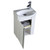 Fine Fixtures Compacto Full Set 16 Inch Wide Wall Hung Vanity, Sink And Mirror