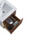 Fine Fixtures Alpine Vanity Cabinet 20 Inch Wide - Brown Walnut with Sink