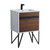 Fine Fixtures Alpine Vanity Cabinet 20 Inch Wide - Brown Walnut with Sink