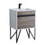 Fine Fixtures Alpine Wall Hung Vanity Cabinet 20 Inch Wide - Grey Walnut With Sink