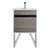 Fine Fixtures Alpine Wall Hung Vanity Cabinet 20 Inch Wide - Grey Walnut With Sink