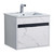 Fine Fixtures Alpine Vanity Cabinet 20 Inch Wide - White Marble With Sink