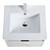 Fine Fixtures Alpine Wall Hung Vanity Cabinet 20 Inch Wide - White Marble With Sink
