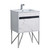 Fine Fixtures Alpine Vanity Cabinet 20 Inch Wide - White Marble With Sink