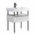 Fine Fixtures Dakota Vanity Cabinet 30 Inch Wide - White With Black Hardware - DA30WH-DAH30BL-VEA3018W