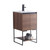 Fine Fixtures Urbania Vanity Cabinet 20 Inch Wide - 2 Door and Shelf - Walnut, Sink included