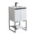 Fine Fixtures Urbania Vanity Cabinet 20 Inch Wide - 2 Door and Shelf - White, Sink included