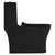 Fine Fixtures MOTB9BL Modern One Piece Square Toilet - Matte Black