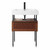 Fine Fixtures Dakota Vanity Cabinet 24 Inch Wide - Teak With Black Hardware - DA24TK-DAH24BL-VEA2418W