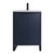 Fine Fixtures Opulence Vanity Cabinet 24 Inch Wide - Navy Blue With Black Hardware - OL24NB