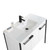 Fine Fixtures Oakville Vanity Cabinet 42" - Matte White With Black Hardware - OK42WH