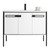 Fine Fixtures Oakville Vanity Cabinet 42" - Matte White With Black Hardware - OK42WH