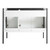 Fine Fixtures Oakville Vanity Cabinet 42" - Matte White With Black Hardware - OK42WH