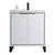 Fine Fixtures Opulence Vanity Cabinet 30 Inch Wide - Matte White With Black Hardware - OL30WH