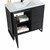 Fine Fixtures Opulence Vanity Cabinet 36 Inch Wide - Matte Black With Black Hardware - OL36BL