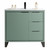 Fine Fixtures Opulence Vanity Cabinet 36 Inch Wide - Mint Green With Black Hardware - OL36MG