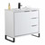 Fine Fixtures Opulence Vanity Cabinet 36 Inch Wide - Matte White With Black Hardware - OL36WH Fine Fixtures Opulence Vanity Cabinet 36 Inch Wide - Matte White With Black Hardware - OL36WH
