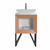 Fine Fixtures Maxi Vanity Cabinet 24 Inch - Elm Veneer With Black Legs - MX24EW