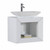 Fine Fixtures Maxi Wall Hung Vanity Cabinet 30 Inch - Matte White With Black Hardware - MX30WH