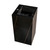Fine Fixtures Grand Pedestal Sink 18 Inch Wide - Black With Gold Grains Sintered Stone - GD18BG