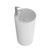 Fine Fixtures Crestview Pedestal Sink - Solid Surface Collection - White - 18 inch - CR1818WH