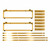 Fine Fixtures OLH48SB Opulence Vanity Cabinet Legs & Hardware -  48" Wide  - Satin Brass