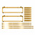 Fine Fixtures Opulence Vanity Cabinet Legs & Hardware - 48" Wide - Satin Brass - OLH48SB
