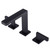 Fine Fixtures Square Bathroom Faucet - Three Hole - Black Matte - FAS3BL
