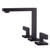 Fine Fixtures Square Bathroom Faucet - Three Hole - Black Matte - FAS3BL