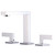 Fine Fixtures Square Bathroom Faucet - Three Hole - Polished Chrome - FAS3PC