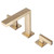 Fine Fixtures FAS3SB Square Bathroom Faucet - Three Hole - Satin Brass